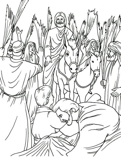 The Triumphal Entry 3 Coloring Page Sermons4kids