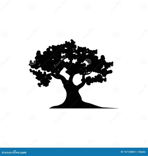 Oak Tree Icon Vector Illustration Design Logo Stock Vector
