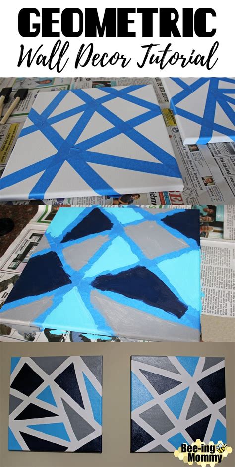 Geometric Wall Decor using Painters Tape Geometric wall paint graphic geometry design wall wall paint geometric painted wall furniture geometric paint room gradient marble geometric wall interior triangle 3d wallpaper decoration geometric paint wall.