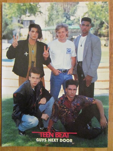 Well, the guy next door, he plays his bass all hours of the night lord, you think he?d give it a rest. Guys Next Door, Damon Sharpe, Double Sided Full Page Vintage Pinup | Music hits, 90s boy bands ...