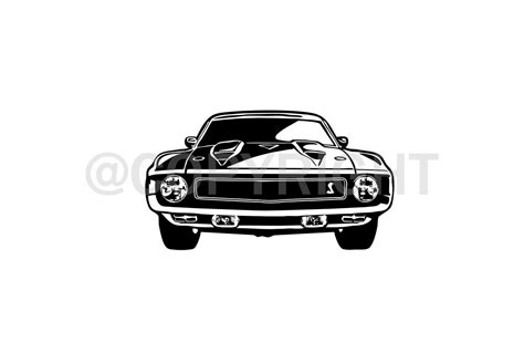 Ford Mustang Shelby Gt500 1969 Svg Png Etsy