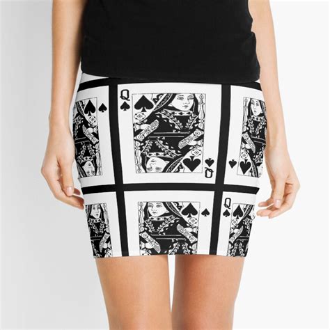 Queen Of Spades Mini Skirt By Impactees Redbubble