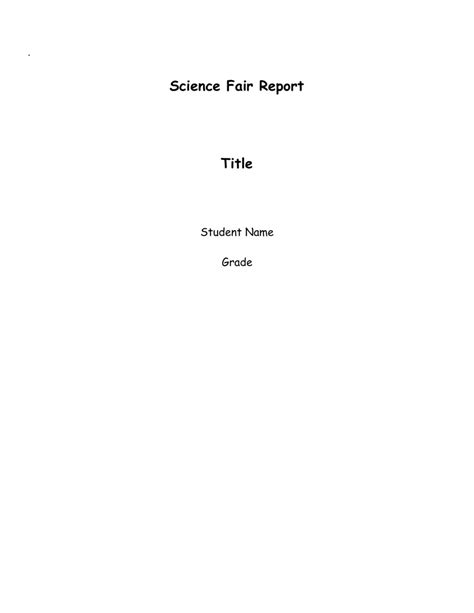 Science Fair Cover Page Science Fair Brochure Template University