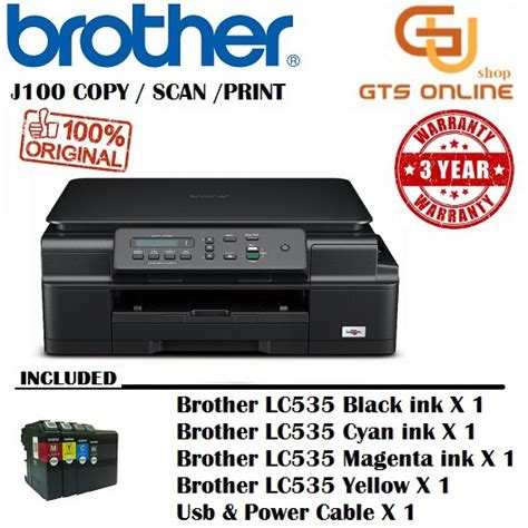 With the design of the printer is black body that looks simple compact although & looks pretty wide, this printer has a panel control to allow a user in use. Brother DCP-J100 3 in 1 Printer | Shopee Malaysia