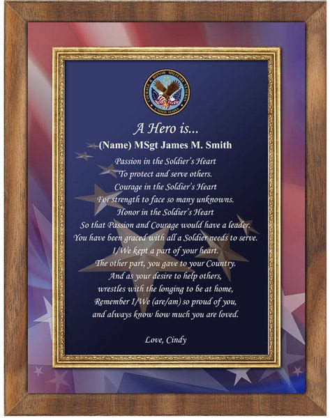 Military Service Award Retirement Homecoming Discharge Recognition Pro