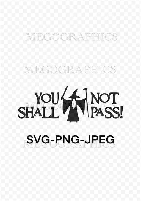 You Shall Not Pass Lord Of The Rings Gandalf Digital Download Etsy