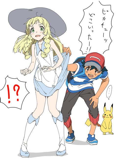 Pikachu Lillie And Ash Ketchum Pokemon And More Drawn By Nepia Danbooru