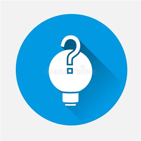 vector icon solution to the problem light bulb with question mark icon on blue background flat