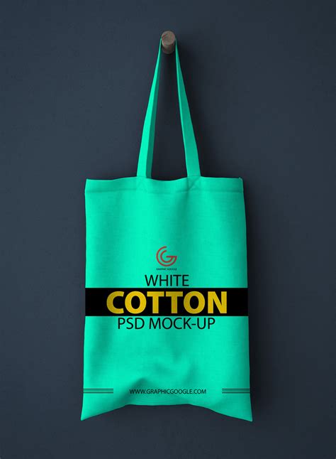 white cotton bag psd mock   graphic