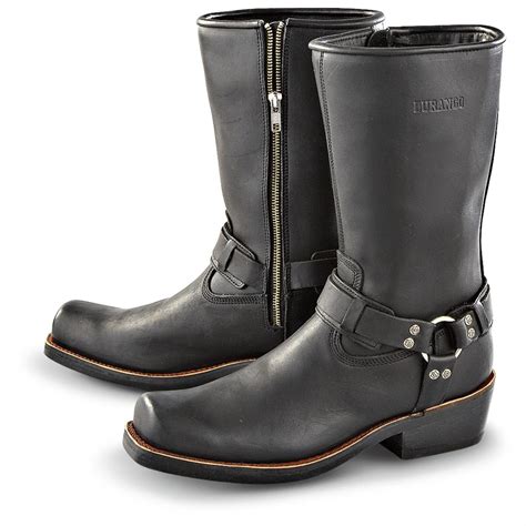 Mens Durango Boot Side Zip Harness Boots Black 152475