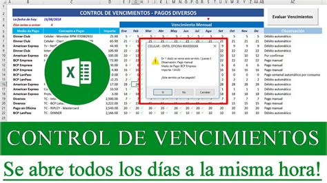 Plantilla Excel Para Control De Vencimientos Plantillas Excel Hojas