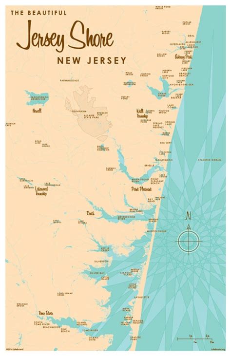 Map Of Shore Towns In Nj World Map