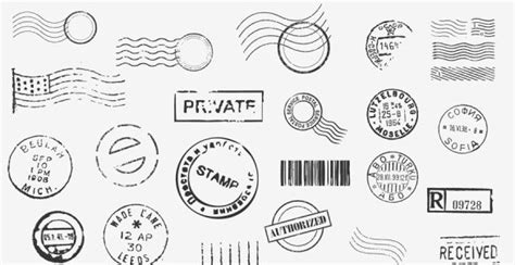 Free Set Of Vector Postage Stamps Titanui