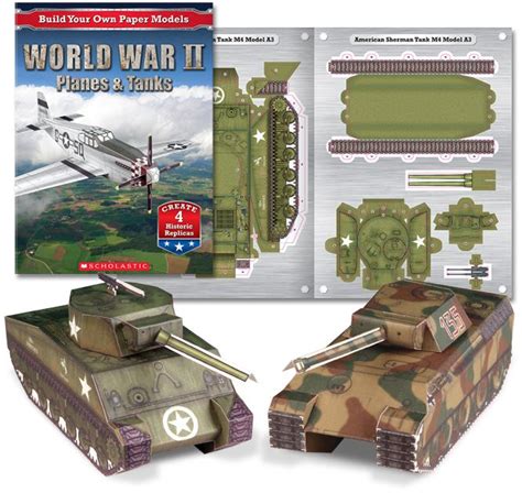 WWII Planes Tanks Scholastic Publishing A Book Containing Fold Up