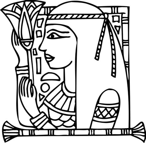 Desenhos De Uma Mulher Do Antigo Egito Para Colorir E Imprimir