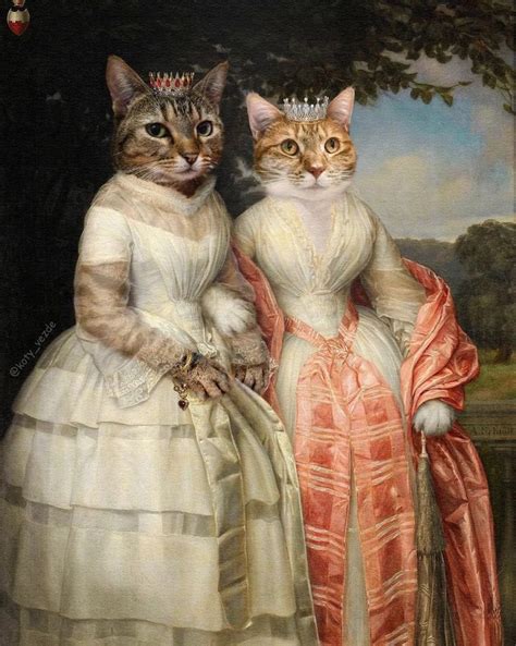 Artist Reimagines Cats As Royalty In Traditional Portraits Of People