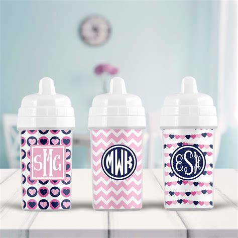 Monogrammed Sippy Cup Personalized Sippy Cup Customized Sippy Etsy