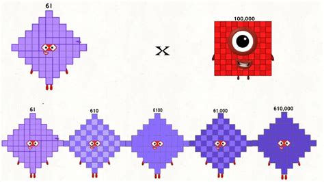 Numberblocks 61 Times Table Up 1000000 And Generate Value Up To