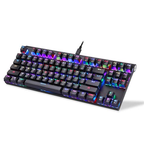 These linear switches require 45 grams of force to actuate. Motospeed CK101 87 Key NKRO RGB Backlit Mechanical Gaming ...