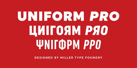 Uniform Pro Font Fontspring