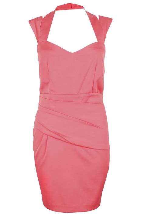 Gabriella Halterneck Dress In Hot Pink Divasophia Co Uk Fashion