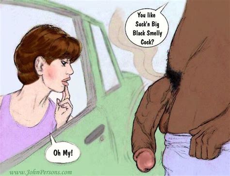 White Babe In Car Sucks On Big Dark Dick Through Car