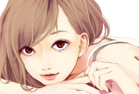 Wallpaper Eyes Face Fingers Nails Anime Girl Desktop