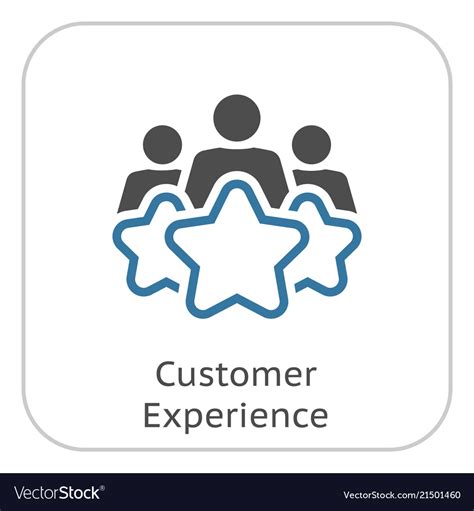 Customer Experience Line Icon Royalty Free Vector Image