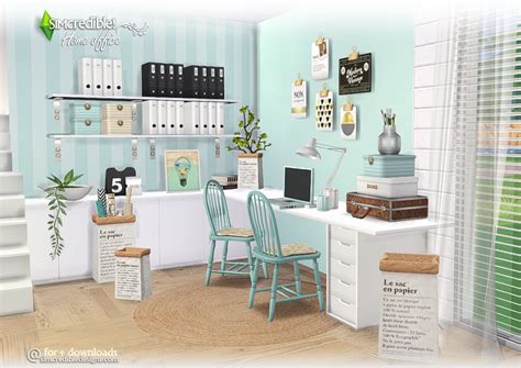 My Sims 4 Blog Home Office Set By Simcredible Designs