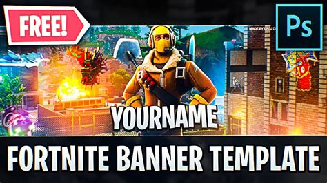 Fortnite Banner Template Free Download Youtube