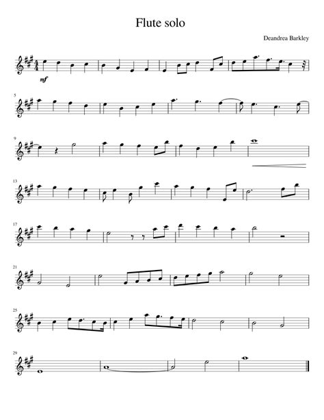 Flute Solo Sheet Music For Flute Download Free In Pdf Or Midi