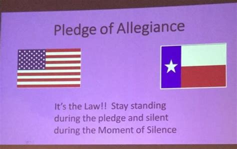 The words were written by francis bellamy. Texas School Tells Students They Must Stand for the Pledge ...