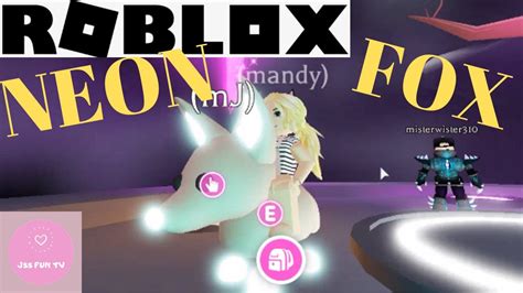 I Got A Neon Fox Adopt Me Roblox Youtube