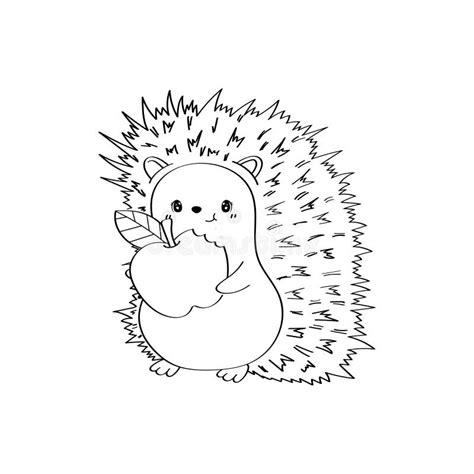 Coloring Page Hedgehog Clipart Character Design Adorable Clip Art