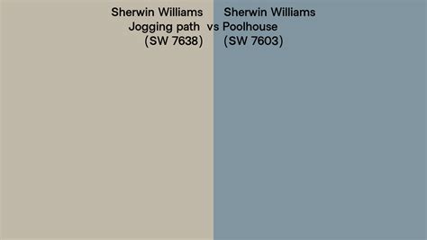 Sherwin Williams Jogging Path Vs Poolhouse Side By Side Comparison