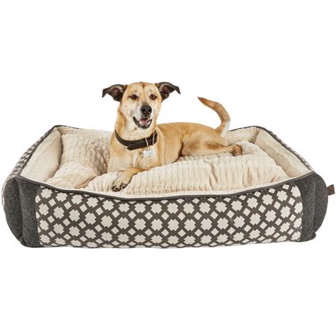 The soft, plush faux fur sleep surface gives your pet a luxurious, snuggly spot to snooze after a long day of play.cats and dogs alike love the bolsters' soft but supportive feel wrapping around the bed, giving them a variety of cozy positions to snuggle into. "Harmony Grey Nester Orthopedic Dog Bed, 40"" L x 30"" W ...