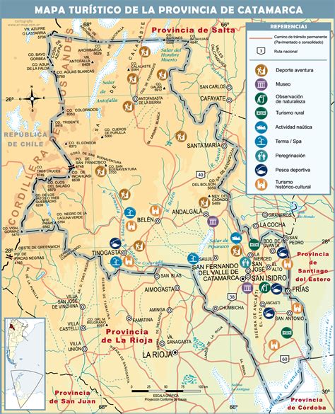 Tourist Map Of The Province Of Catamarca Ex