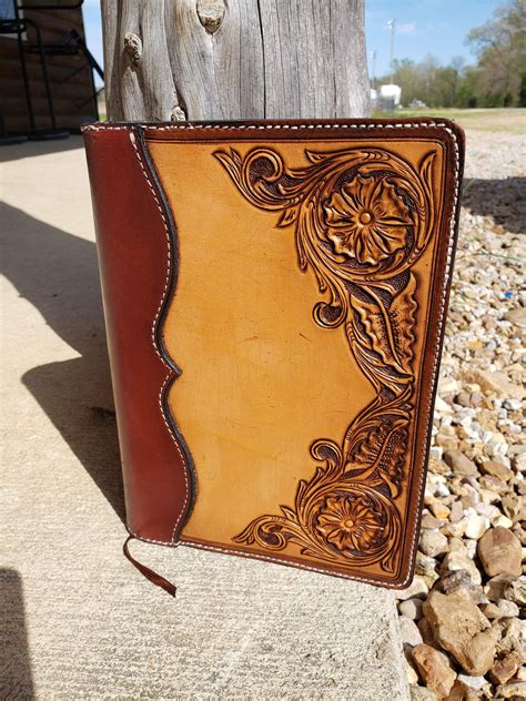 Custom Tooled Bible Cover Leather Bible Leather Bible Cover Bible