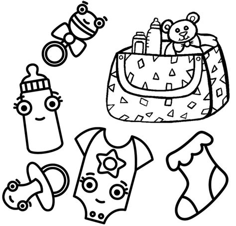 Top Eleven Fun Baby Accessories Coloring Pages Coloring Pages