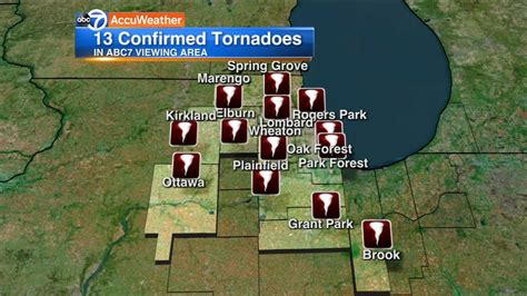 Illinois Tornado Tornadoes Confirmed In Chicago Villa Park Lombard