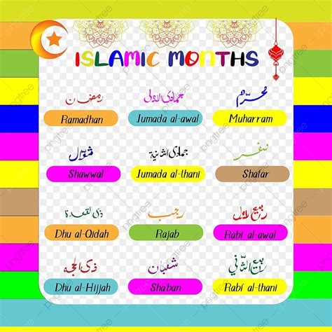 A4 Islamic Months Free Printable For Kids Hijri Calen