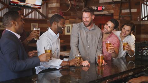 Group Of Male Friends On Night Out Drinking Stock Footage Sbv 335962226