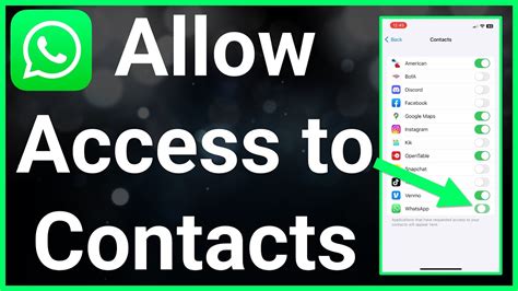 How To Allow Whatsapp Access To Contacts Youtube