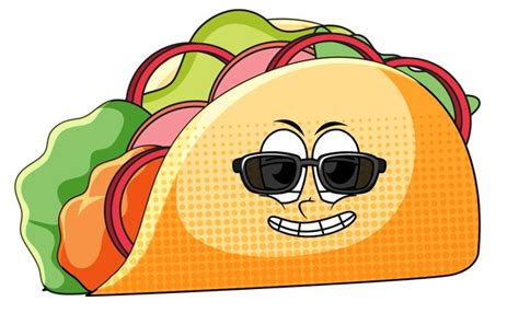 Cute Taco Clipart Kawaii Taco Mexican Food Cute Kawaii Food Digital