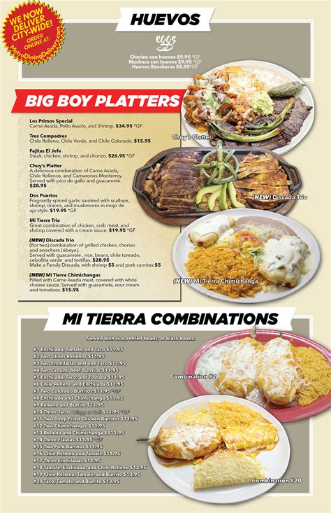 Chicken, grill, mexican, new mexican, ribs, salads, seafood, soup. Mi Tierra Mexican Restaurant Menu | Order Online ...