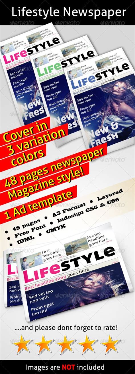 Lifestyle Newspaper Newsletters Print Templates Download Here