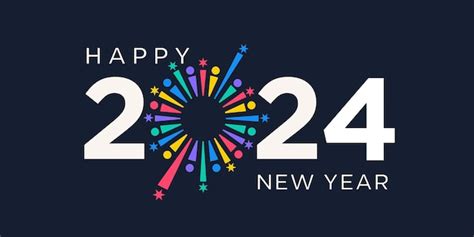 Premium Vector 2024 Happy New Year Logo Design Vector Colorful And