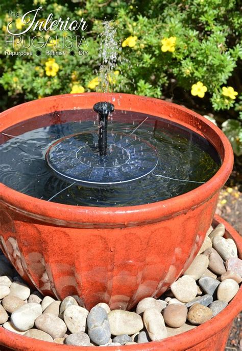 Solar Plant Pot Water Fountain In Under 15 Minutes Diy