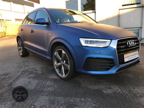 Folia auto este numita si folie solara. Audi Q 3 Folierung in blau matt - wrap-a-car