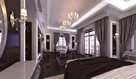 Vicwork Studio Glamour Bedroom Interior In Luxury Neoclassical Style